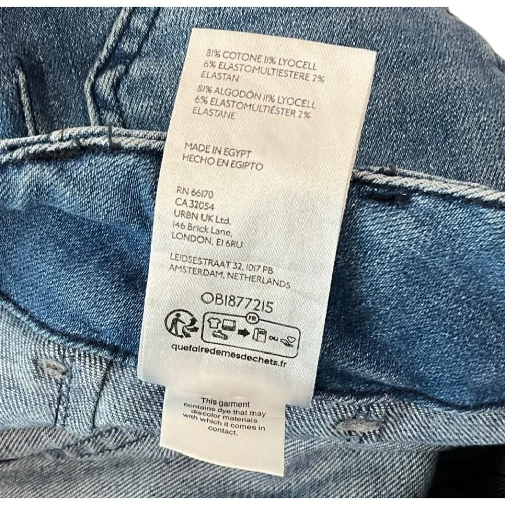 Anthropologie Maeve The Colette Wide Leg Jeans Womens 24 Blue High Rise Cropped - Picture 7 of 11